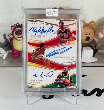 2022-23 Immaculate Clyde Drexler & Dominique Wilkins & Shawn