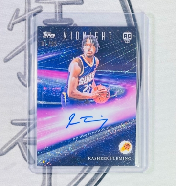2025-26 Topps Midnight Rasheer Fleming 1/35 RC卡面簽
