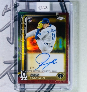 2025 Topp Gilded Collection Roki Sasaki /5 RC卡面簽