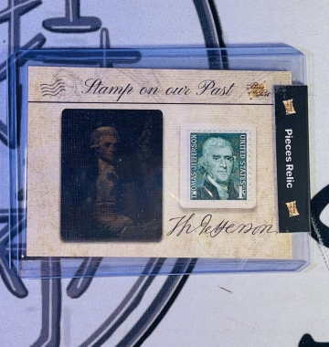2018 Pieces of the Past Thomas Jefferson Stamp Card